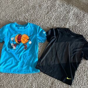 Nike Kids Tees in Blue and Black with Fun Graphics